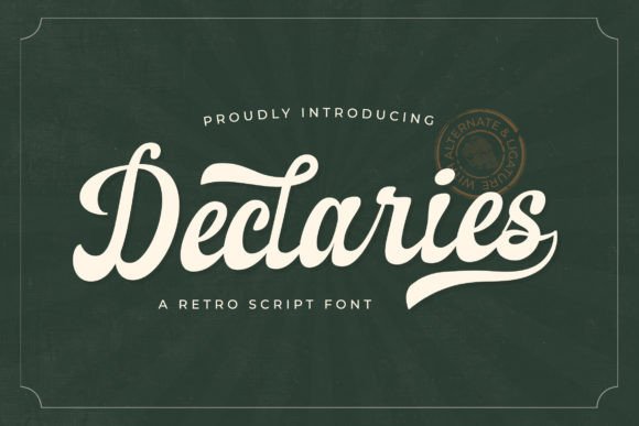 A Review of Declaries: A Retro Script Font for Branding