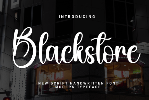 Blackstore: A Handwritten Font for Editorial Expression